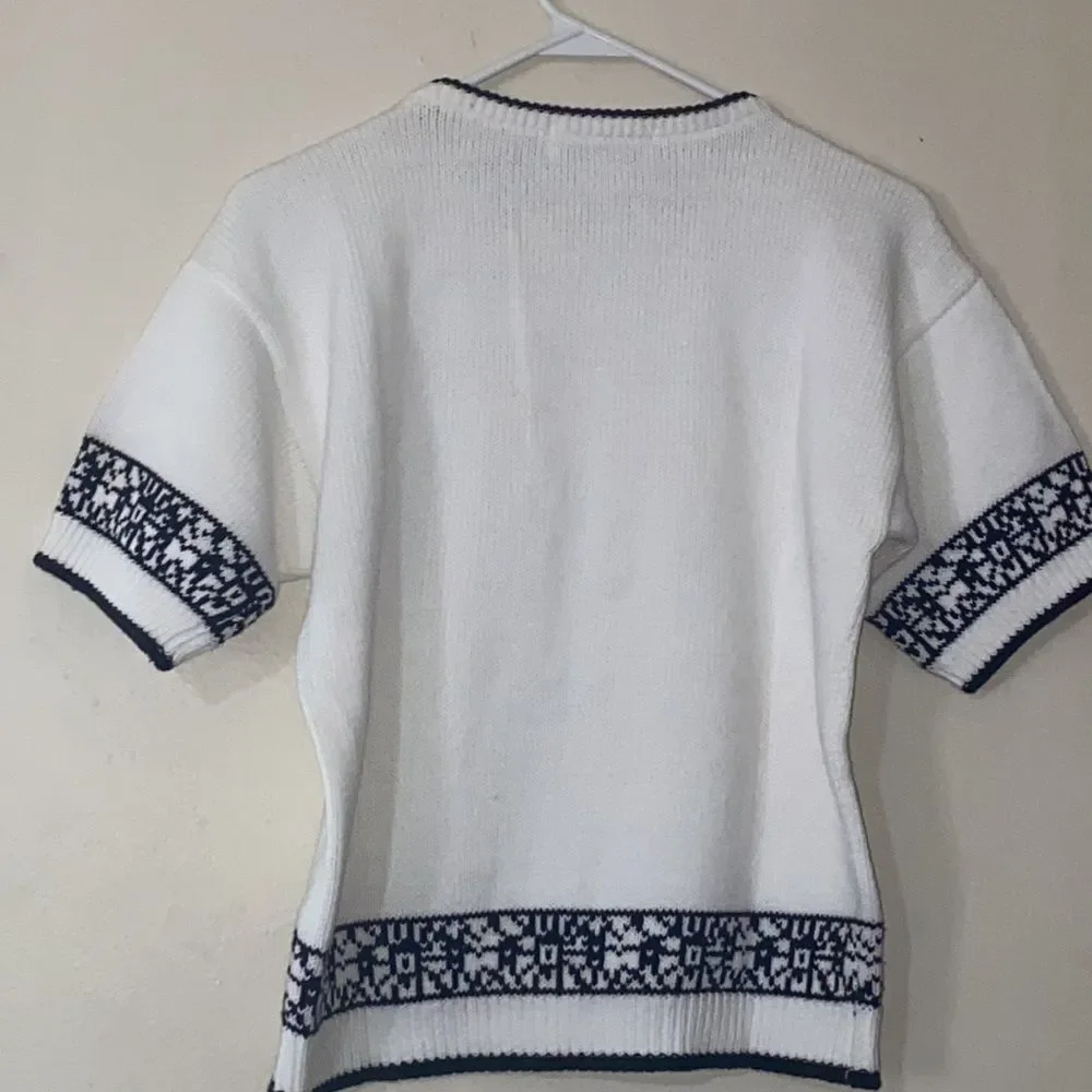 Cambridge Spirit 💯 Cotton Knit Women Top Size M - Picture 6 of 9
